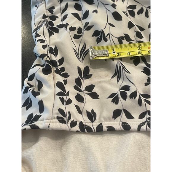 GB Girls white and black floral one piece swimsuit 16 - Picture 5 of 10